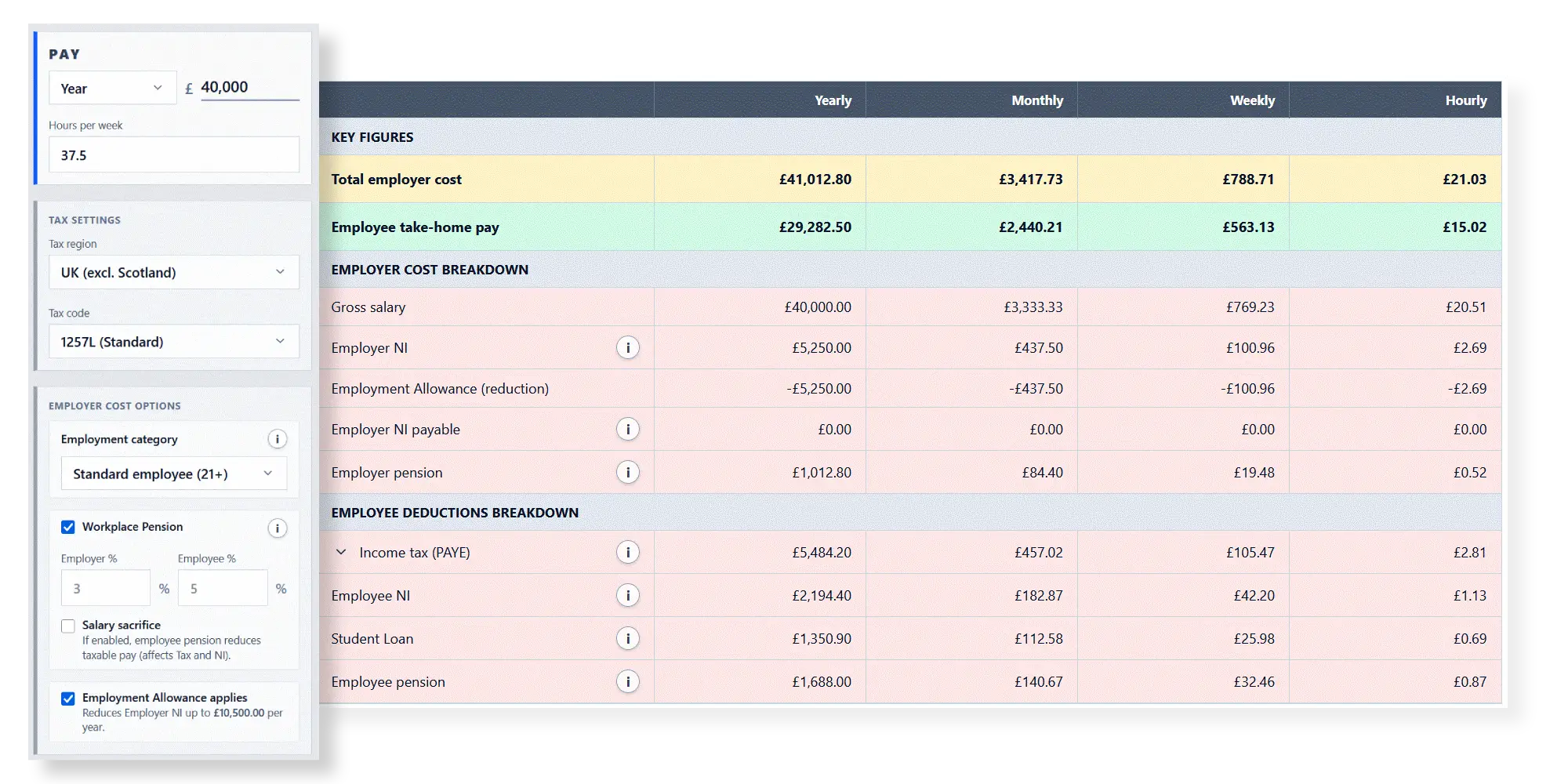 Income tax calculator